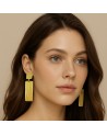 Boucles d'oreilles à clips acier inoxydable or LEYANA