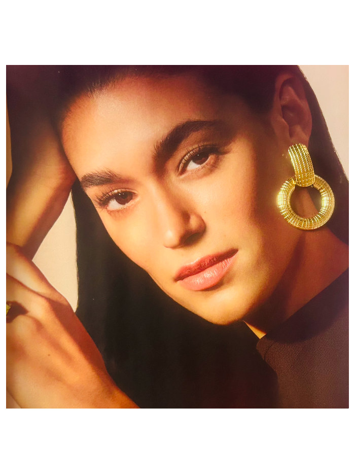Boucles d'oreilles à clips en acier inoxydable or LEYANA