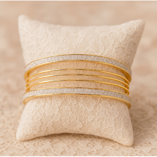 Bracelet acier inoxydable or LAURY
