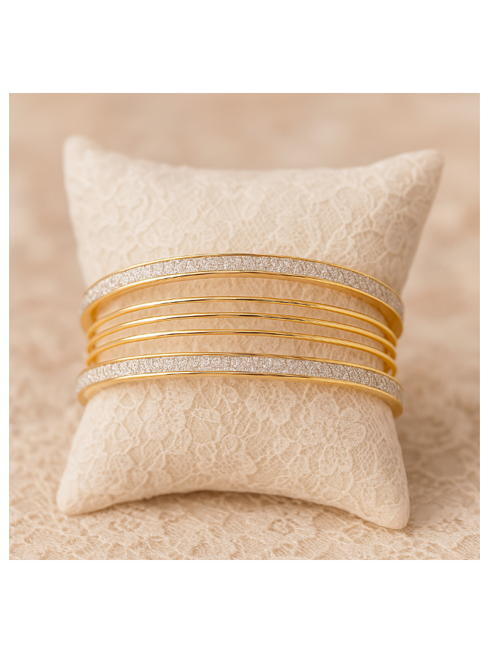 Bracelet acier inoxydable or LAURY
