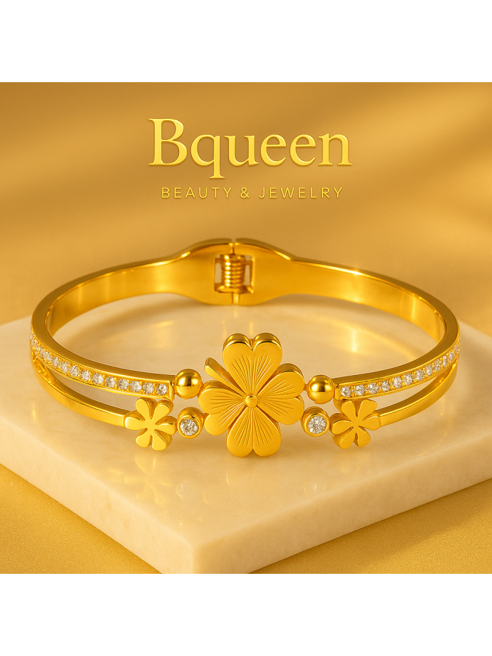 Bracelet acier inoxydable or FLORAL