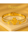 Bracelet acier inoxydable or FLORAL