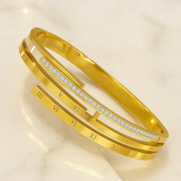 Bracelet acier inoxydable or LOUNA