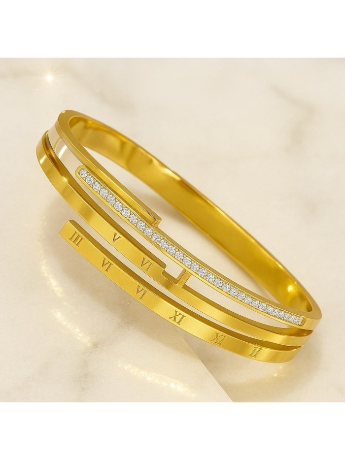 Bracelet acier inoxydable or LOUNA
