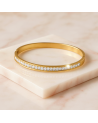 Bracelet acier inoxydable or ALMA blanc