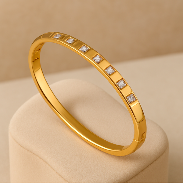 Bracelet acier inoxydable or ZAHIA