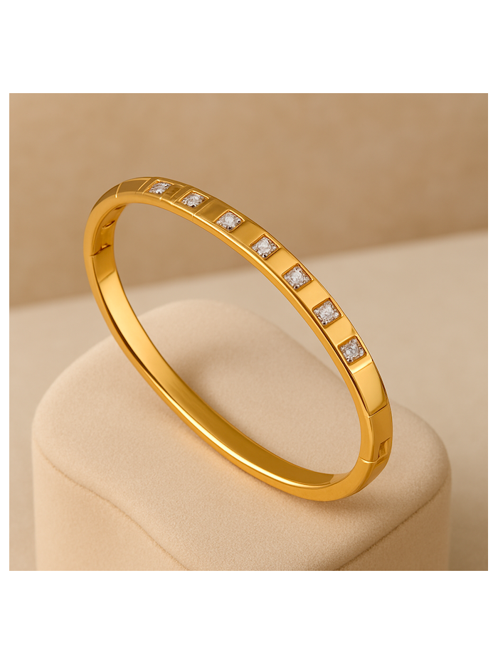 Bracelet acier inoxydable or ZAHIA