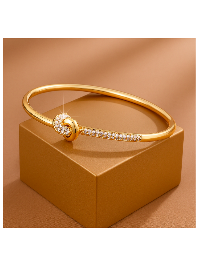 Bracelet acier inoxydable or SOLENE