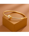 Bracelet acier inoxydable or SOLENE