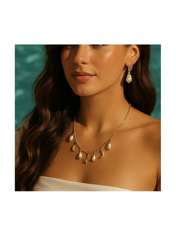 Collier acier inoxydable or VAYANA