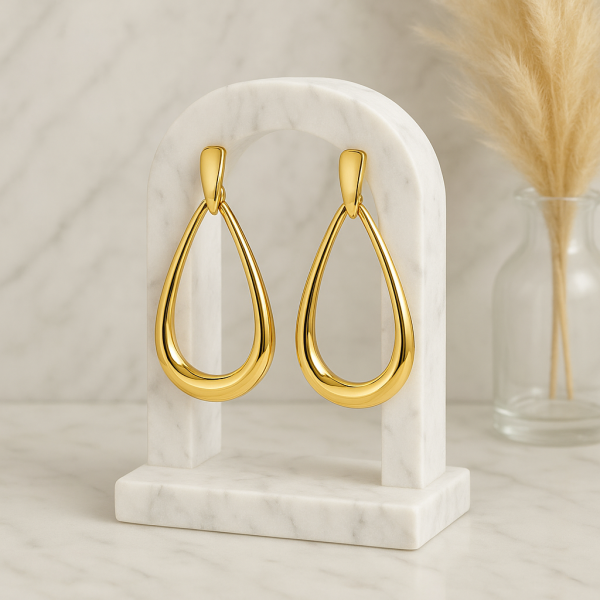 Boucles d'oreilles  acier inoxydable or  LUNA