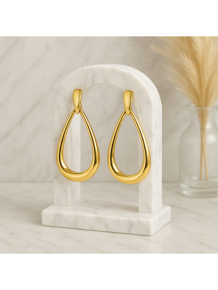 Boucles d'oreilles  acier inoxydable or  LUNA