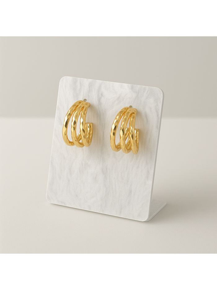 Boucles d'oreilles  acier inoxydable or  KANY