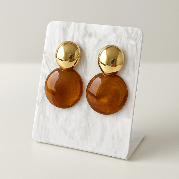 Boucles d'oreilles  acier inoxydable or  KAYNA