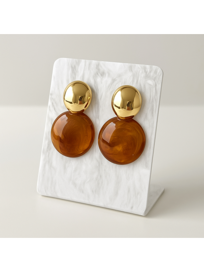 Boucles d'oreilles  acier inoxydable or  KAYNA