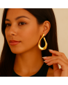 Boucles d'oreilles  en acier inoxydable or  SHANDRA
